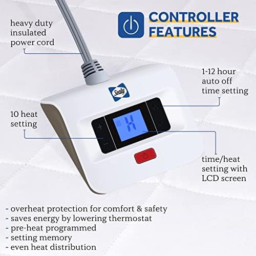 Sealy Heated Mattress Pad with 10 Heat Settings