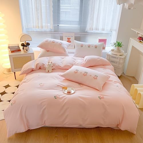 MorroMorn 3D Embroidered Duvet Cover Set Queen Size