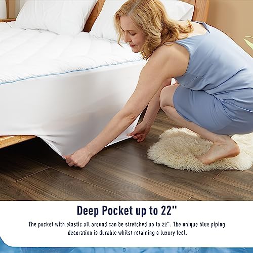 HOMTEC Full Mattress Pad Cooling Breathable