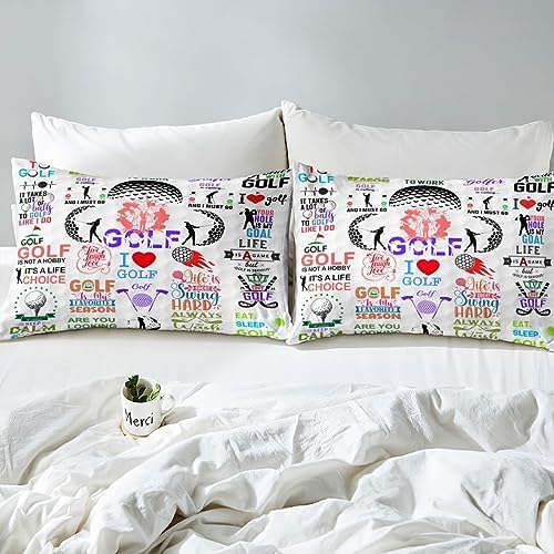 Homewish Golf Duvet Cover Set Queen Size