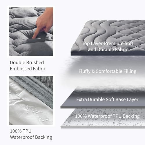 Sonive Waterproof Mattress Protector Queen Size 1