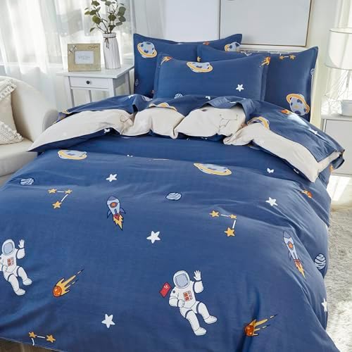 Brandream Outer Space Duvet Cover Set for Kids