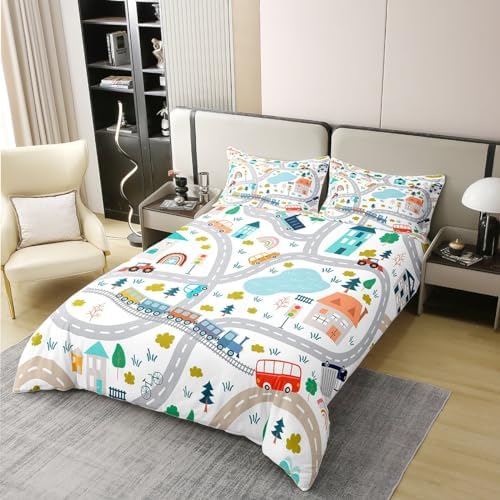 Erosebridal 100 Cotton Cartoon Cars Duvet Cover Set 1