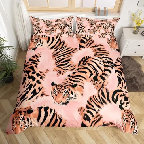 Feelyou Tiger Duvet Cover Set 3Pcs Full Size 1
