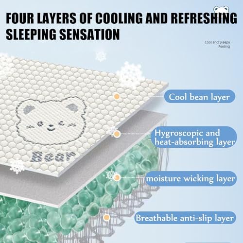 Pink Cooling Mattress Protector Pad 120x200cm 2pcs