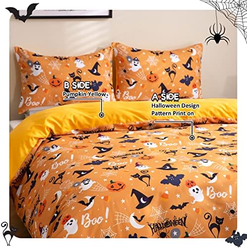 Luxudecor Halloween Duvet Cover Set Twin Size