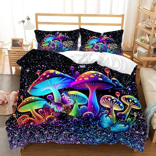 AILONEN Mushroom Duvet Cover Set 3 Piece