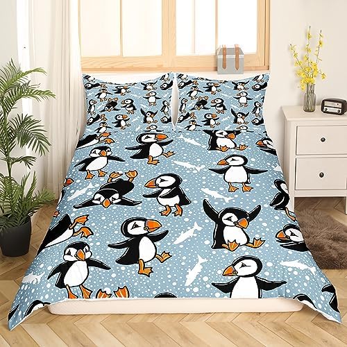 Cute Puffin Duvet Cover Set for Kids