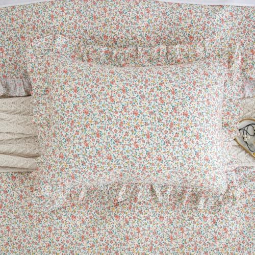 DAUAOTO Twin Duvet Cover Set 68x86 Pink Floral 100 Cotton