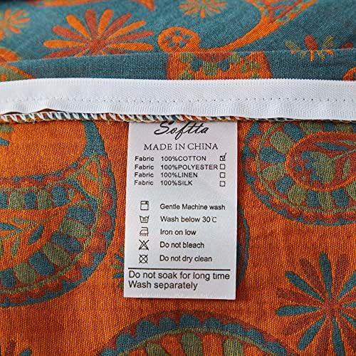 Softta Boho 3Pcs Duvet Cover Set Queen Size