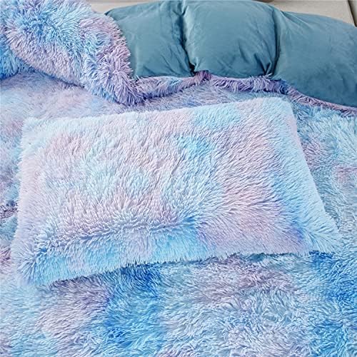 RYNGHIPY Rainbow Tie Dye Duvet Cover Set Queen Size 3Pcs