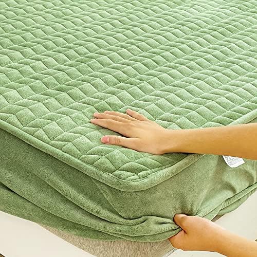 FCLDESHOP Deep Pocket Fleece Mattress Protector Pink 150x200cm