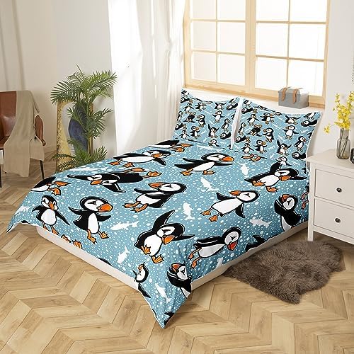 Cute Puffin Duvet Cover Set for Kids