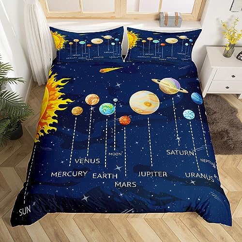 Erosebridal Space Duvet Cover Set 3Pcs for Kids