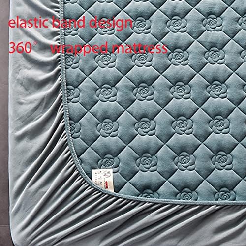 FCLDESHOP Deep Pocket Flannel Fitted Sheet Dark Grey 120x200cm