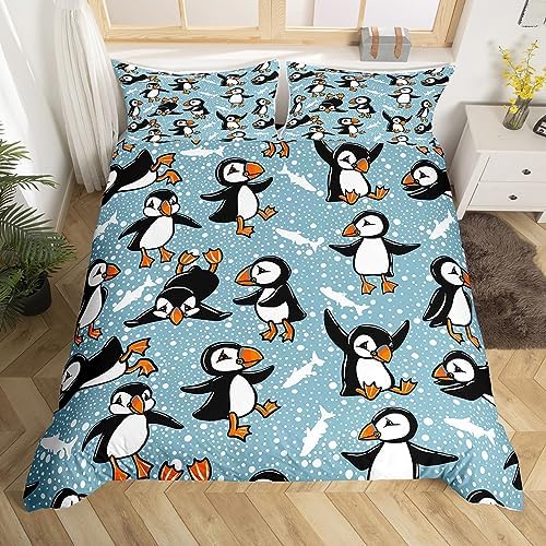 Cute Puffin Duvet Cover Set for Kids